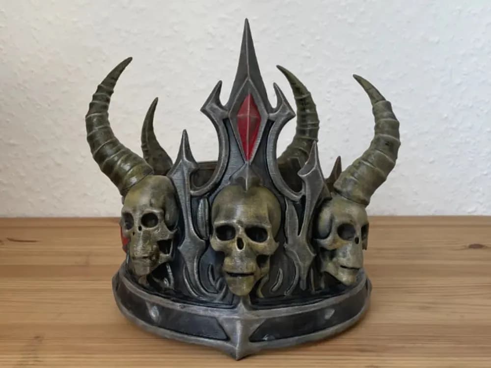 STL - Corona con Calaveras y Cuernos