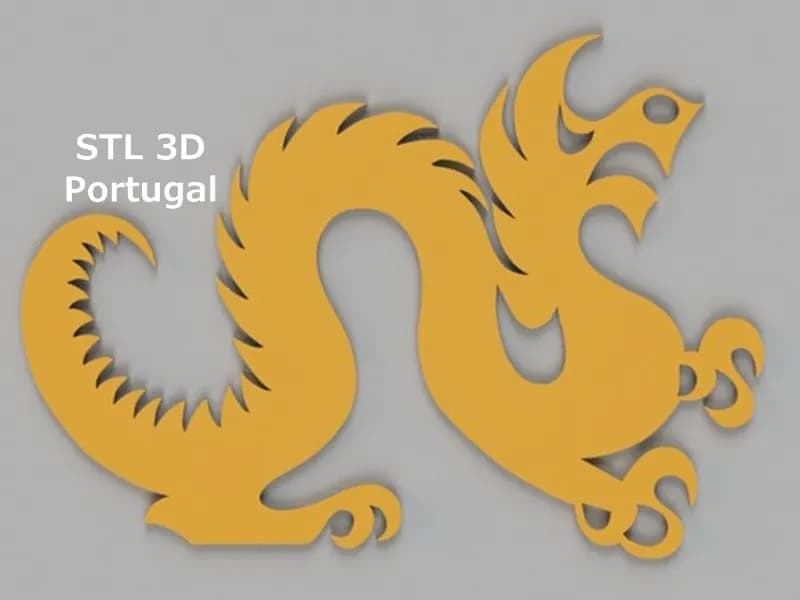 STL - Cortador de galletas de dragón render 2