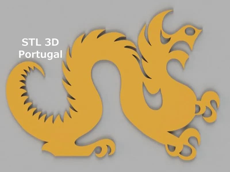 STL - Cortador de galletas de dragón render 4