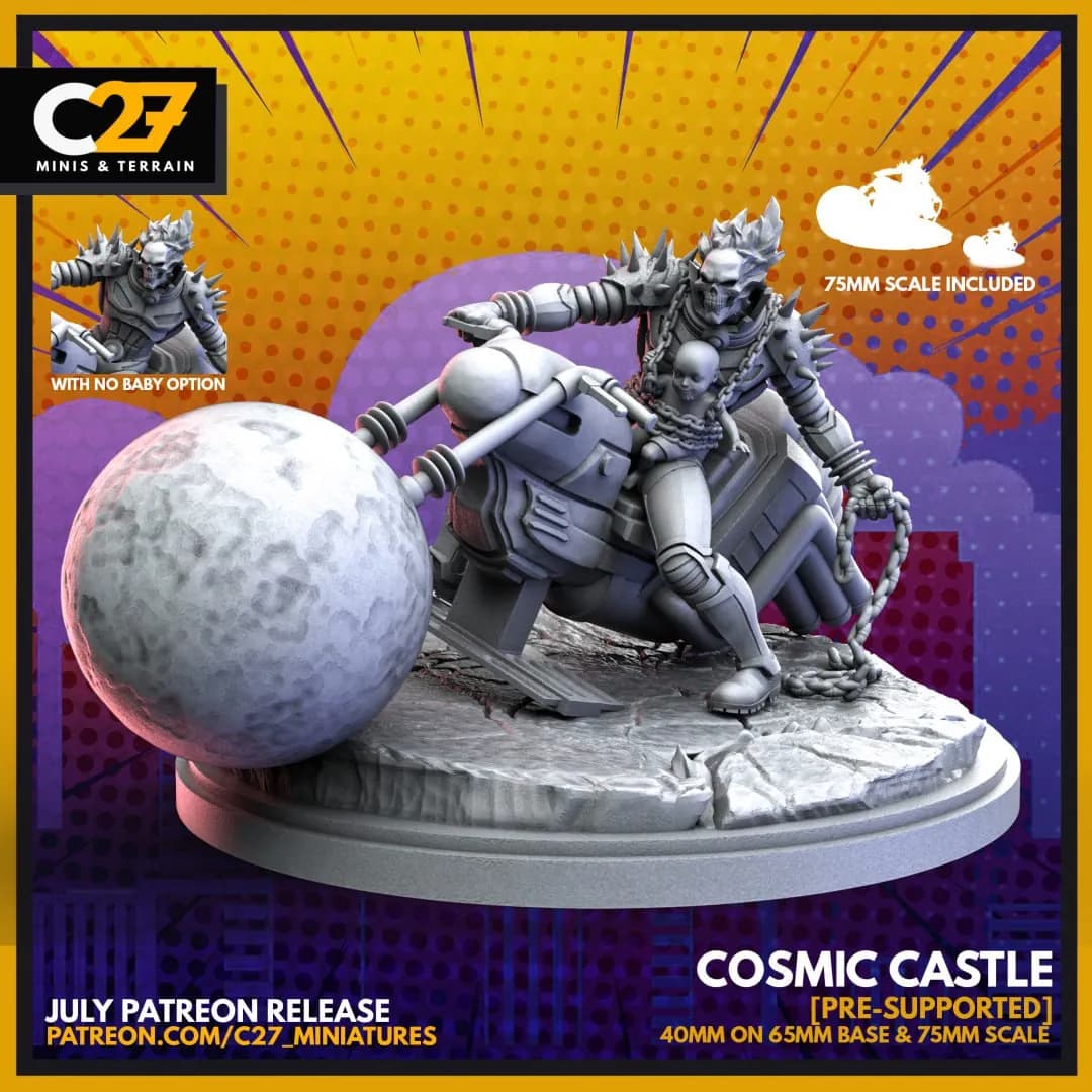 STL - Cosmic Ghost Rider con castillo