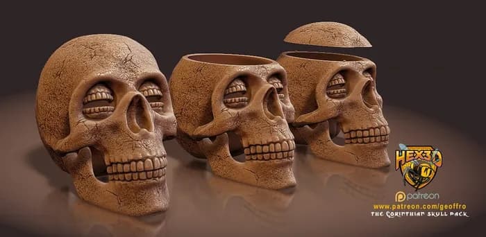 STL - Craneo Corinthian Hex3D