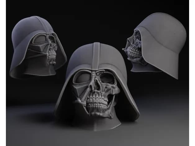 STL - Cráneo de Darth Vader render 3