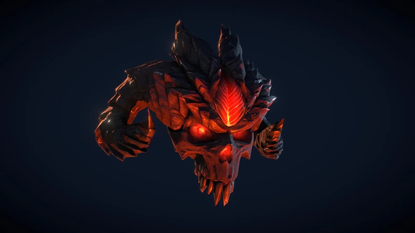 STL - Craneo de Diablo render 2