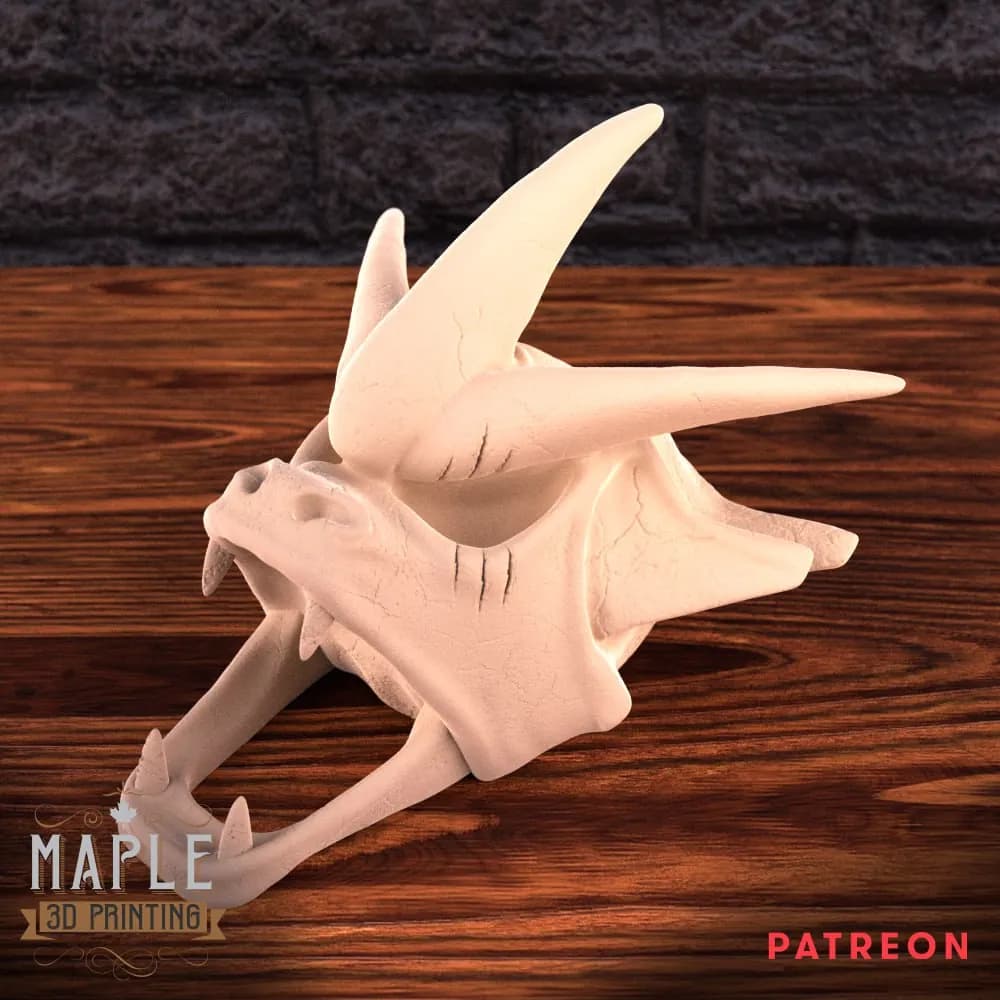 STL - Craneo de Dragon Estilo Steampunk