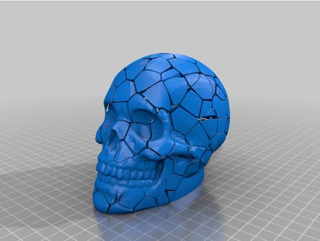 STL - Cráneo Decorativo render 5