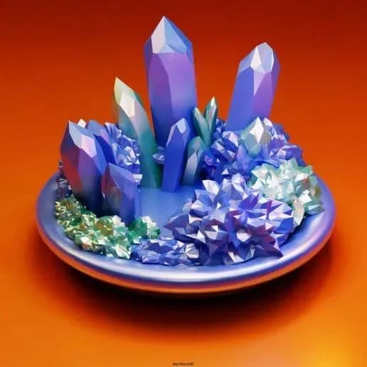 STL - Cristales en plato decorativo