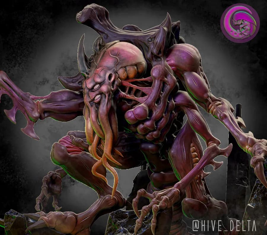STL - Cthulord figura terror cósmico render 2