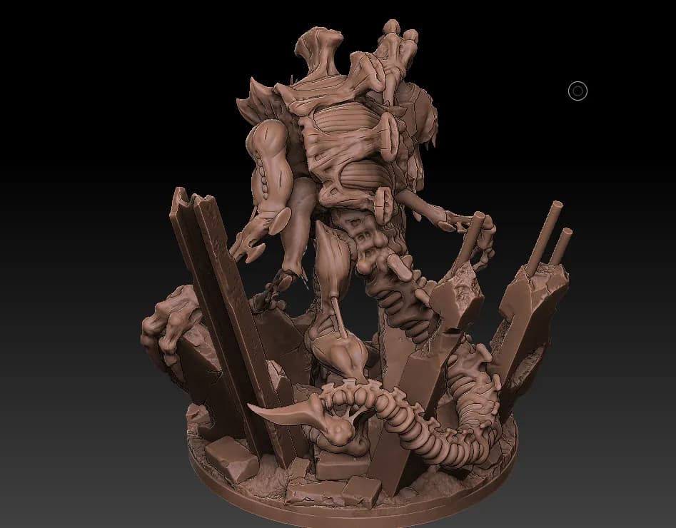 STL - Cthulord figura terror cósmico render 4