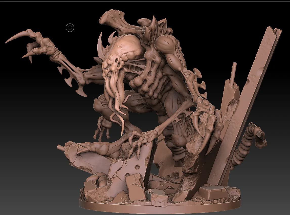 STL - Cthulord figura terror cósmico render 5