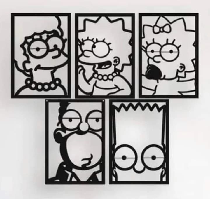 STL - Cuadro familiar de Los Simpsons