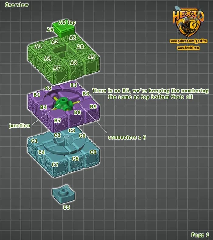 STL - Cubo de Rubik Lament render 3