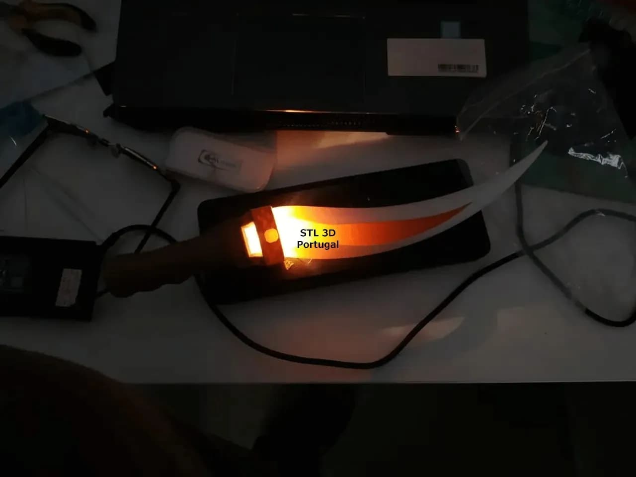 STL - Cuchillo de fantasía render 3