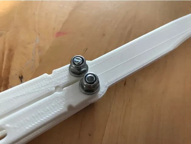 STL - Cuchillo de mariposa balisong render 2