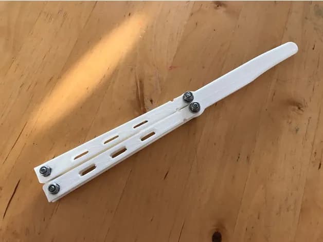 STL - Cuchillo de mariposa balisong render 3