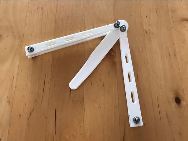 STL - Cuchillo de mariposa balisong render 4