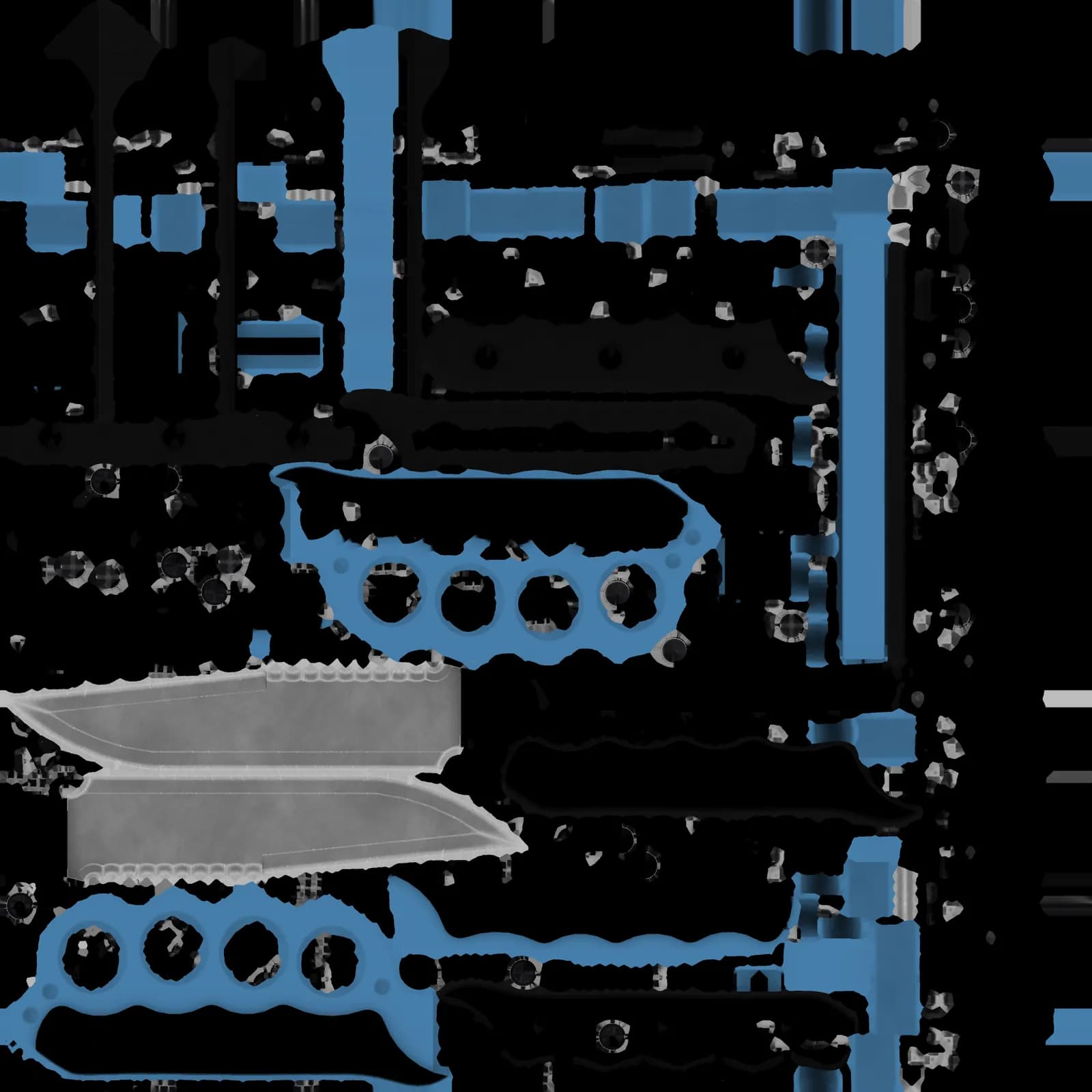 STL - Cuchillo de Puño Americano render 3