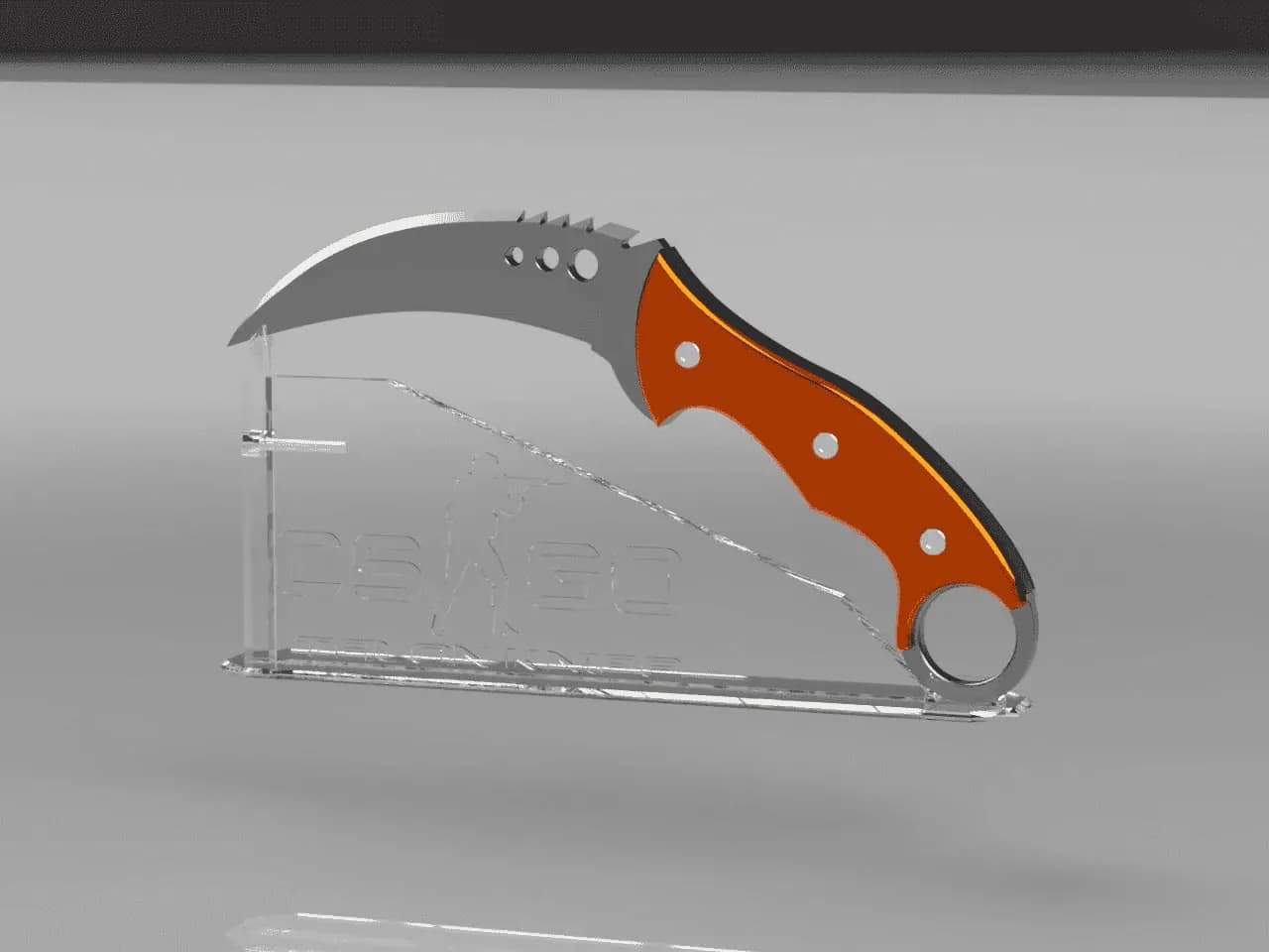 STL - Cuchillo de Talon CS:GO render 3