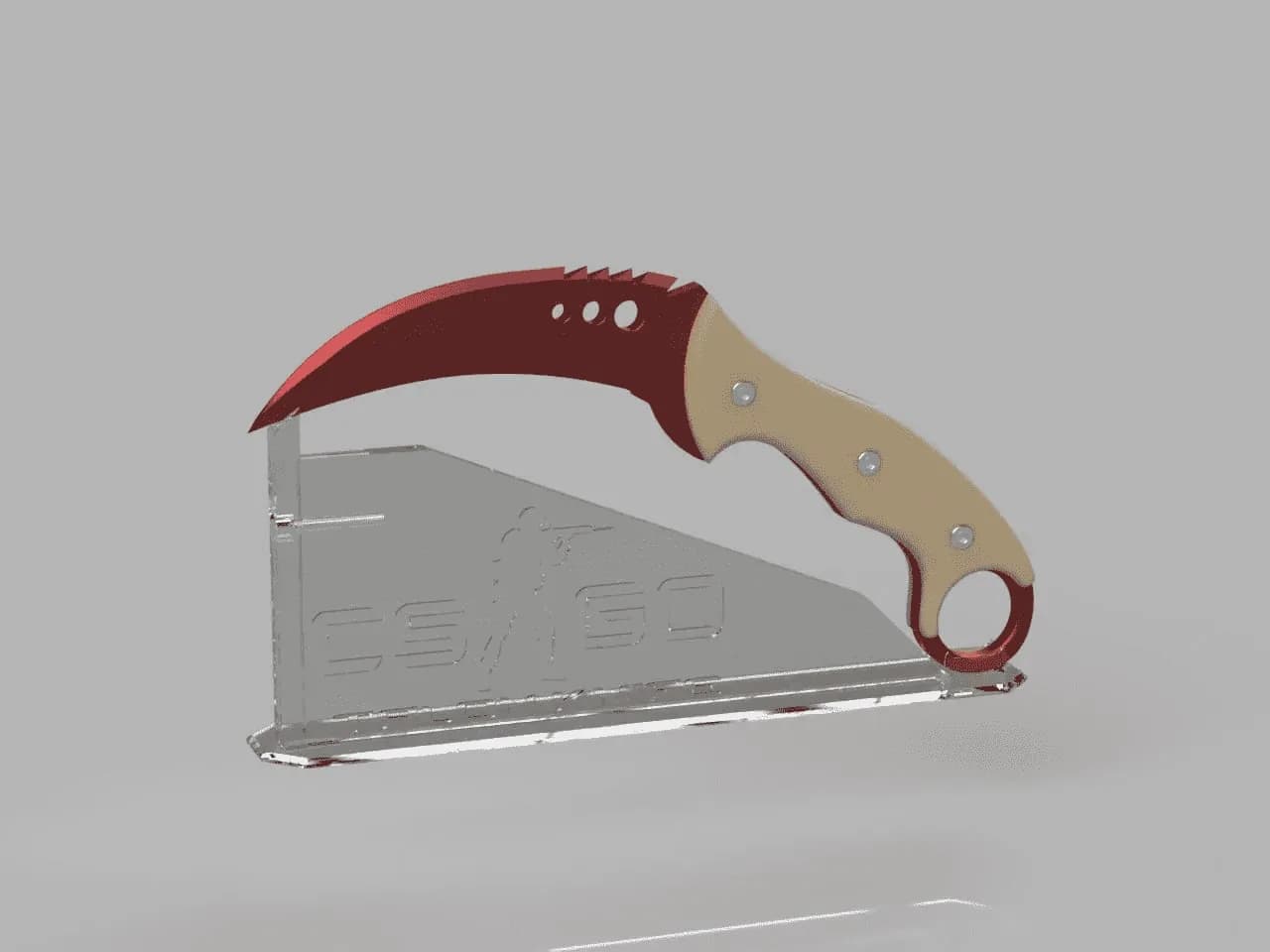 STL - Cuchillo de Talon CS:GO render 4