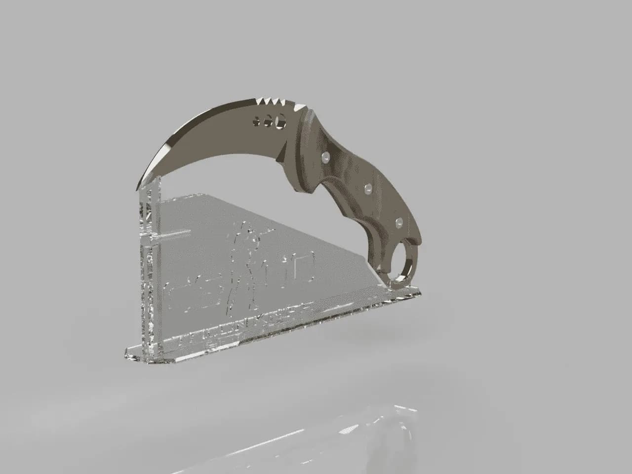 STL - Cuchillo de Talon CS:GO render 5