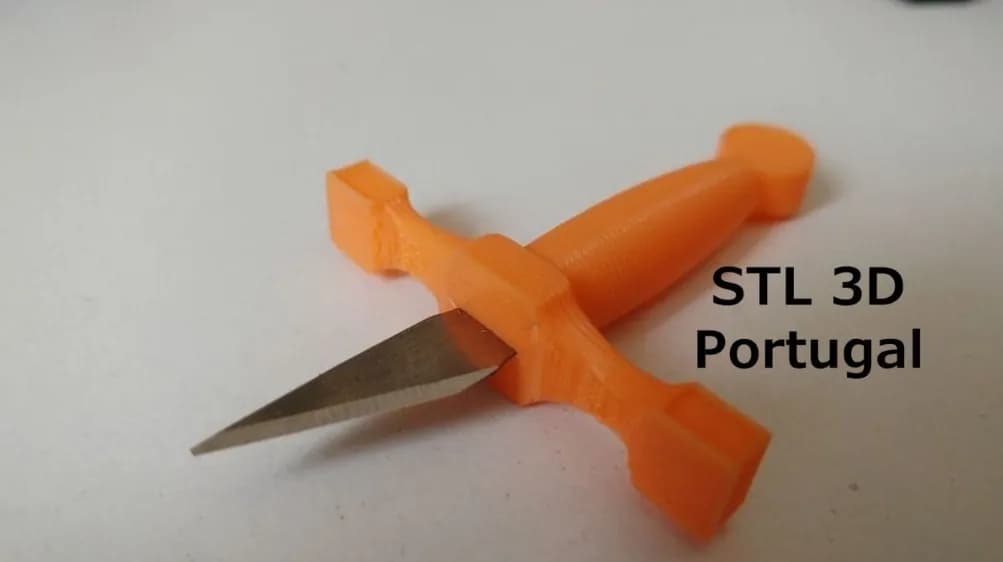 STL - Cuchillo Excalibur con Montura render 4