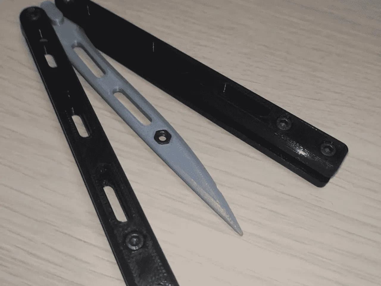 STL - Cuchillo Mariposa 3D Impreso render 3