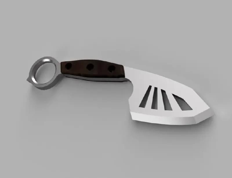 STL - Cuchillo ornamental con anilla