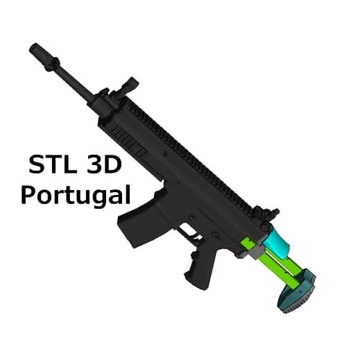 STL - Culatas Airsoft Scar PDW render 2