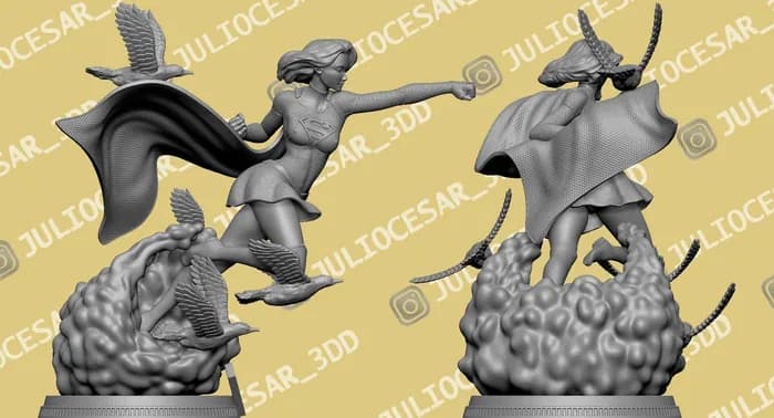 STL - cults supergirl render 2