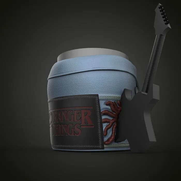 STL - cup stranger things eddie munson render 3