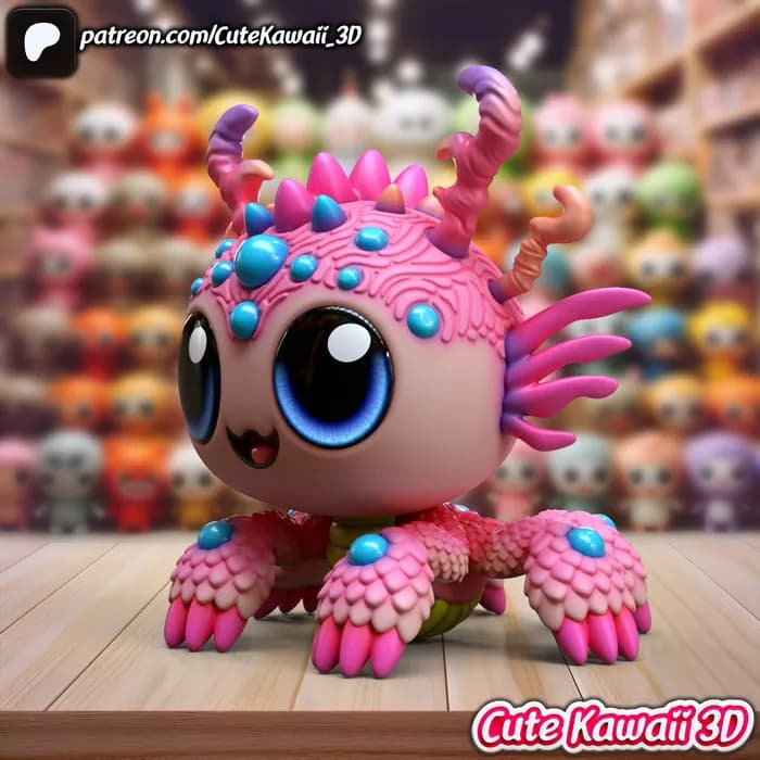 STL - cute kawaii 005 render 2