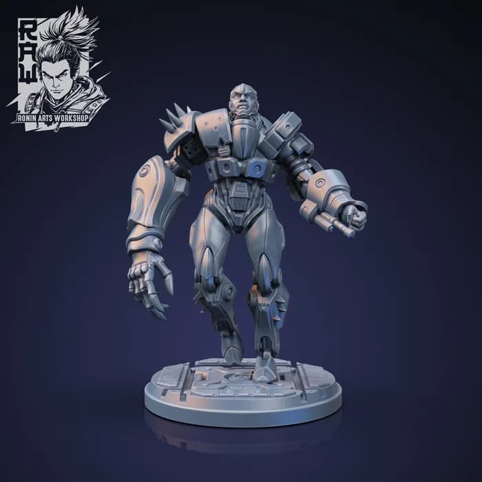 STL - cyberbruiser 35mm supported rar render 2