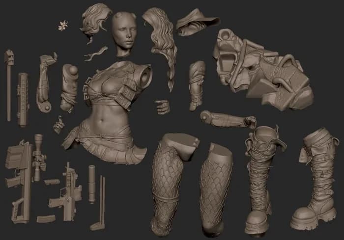 STL - cyborg girl