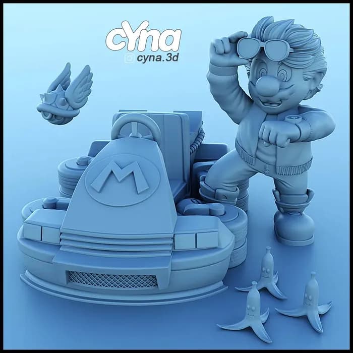 STL - cyna 3d mario back to the kart