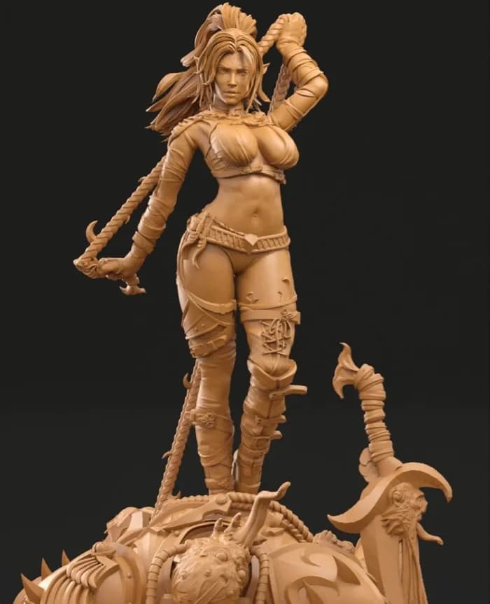 STL - dark elf render 2
