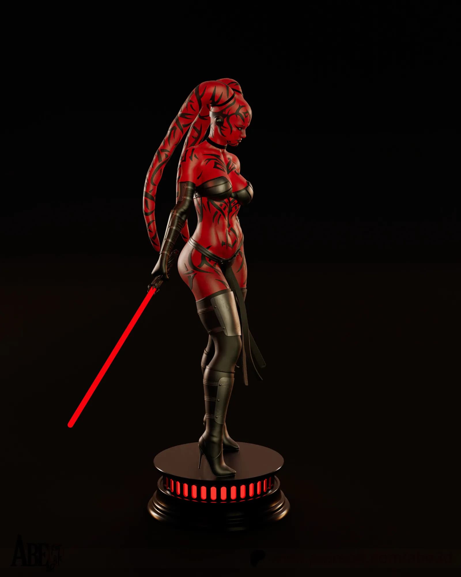 STL - Darth Talon figura 3D render 4