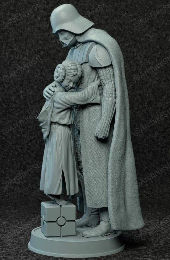 STL - darth vader and leia