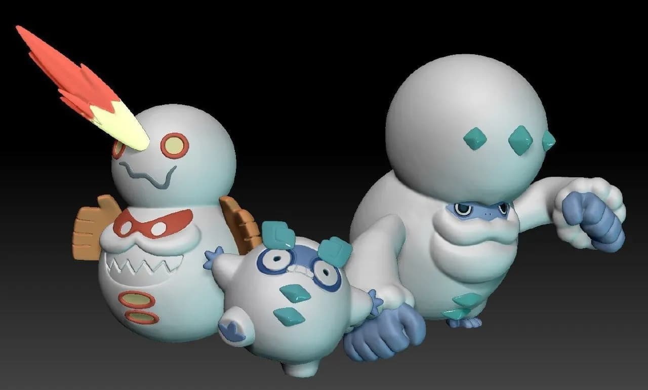 STL - Darumaka y Darmanitan de Galar