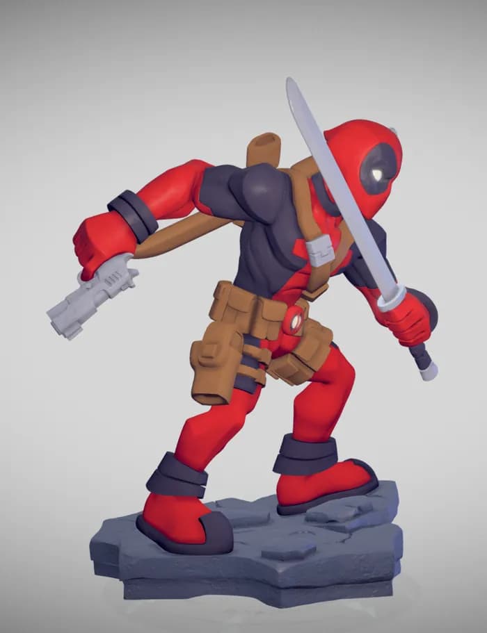 STL - Deadpool Estilo Infinity render 2