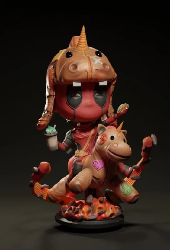 STL - Deadpool Jinetrífico render 5
