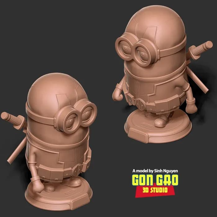 STL - deadpool minion render 4
