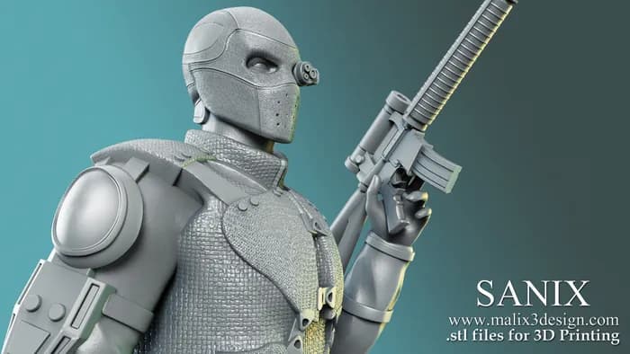 STL - deadshot render 2