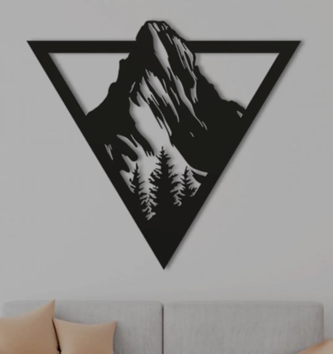 STL - Decoración de montaña triangular