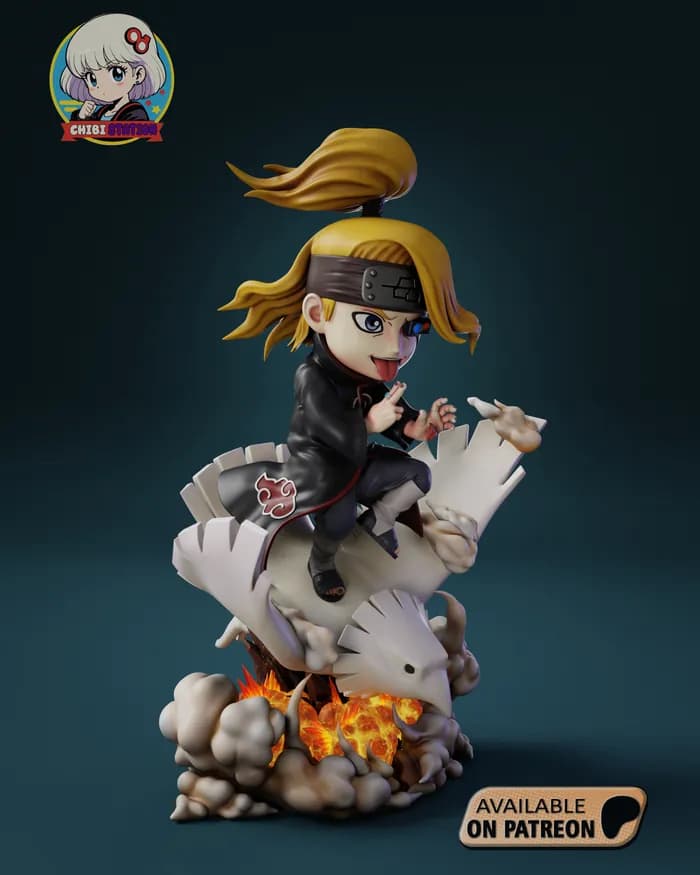 STL - deidara naruto @vse pro 3d render 5