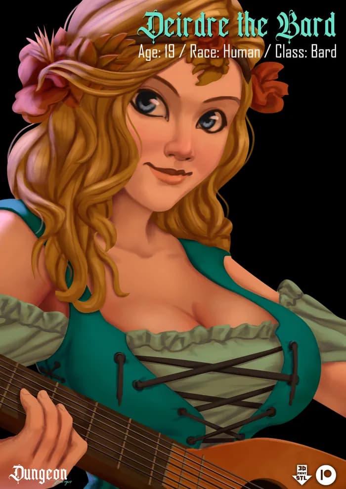 STL - Deirdre la Barda render 4
