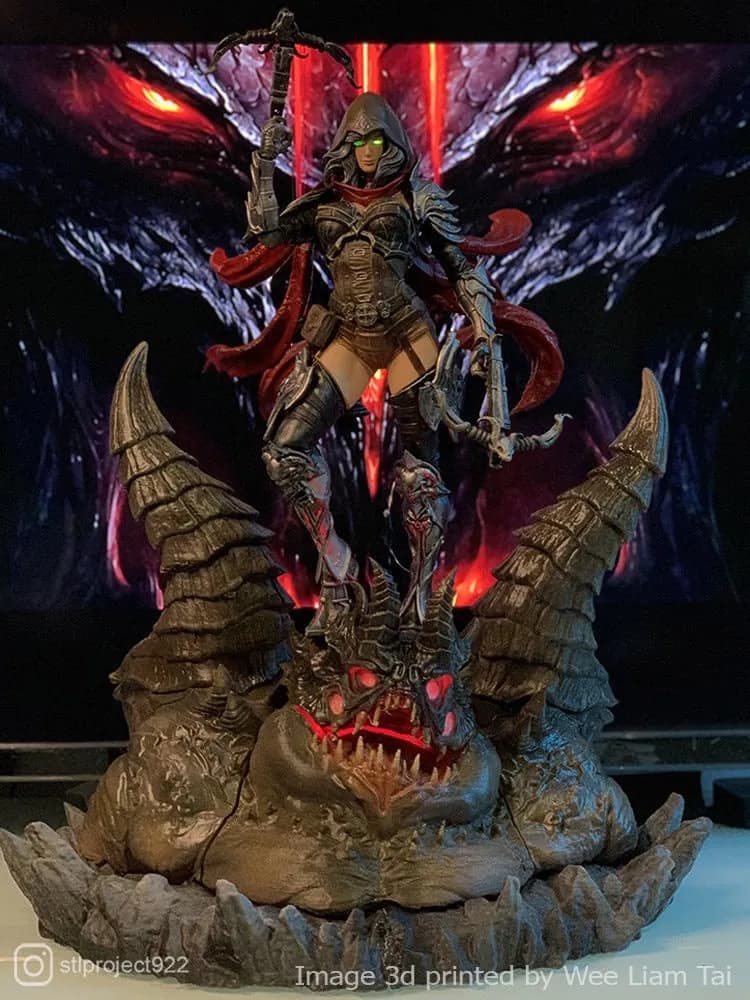 STL - Demon Hunter Coleccionable render 3