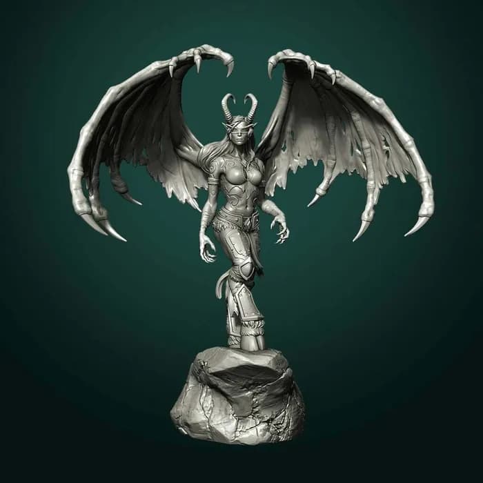 STL - demon hunter world of warcraft render 3