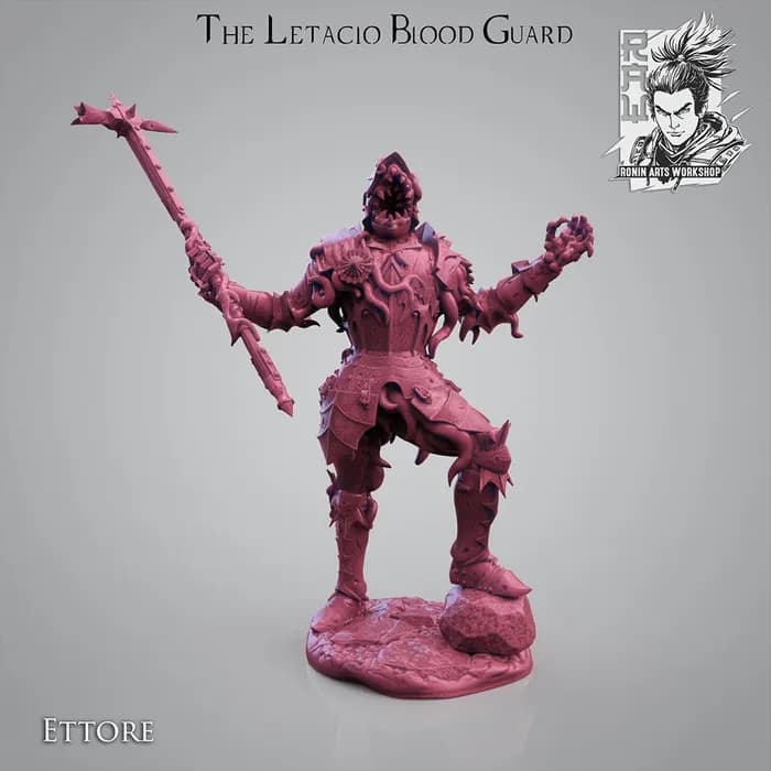 STL - demon knight ettore 35mm rar render 3