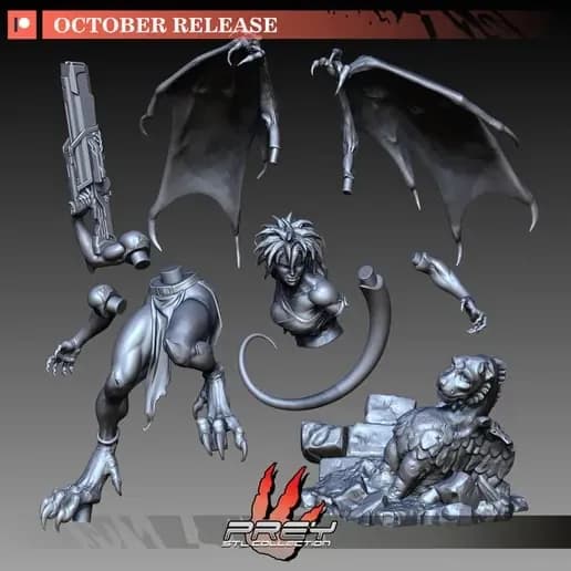STL - Demona Gárgola Guerrero