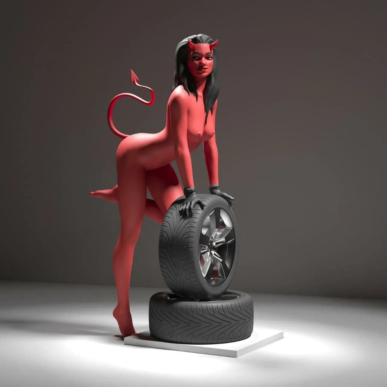 STL - Demonesa con Ruedas
