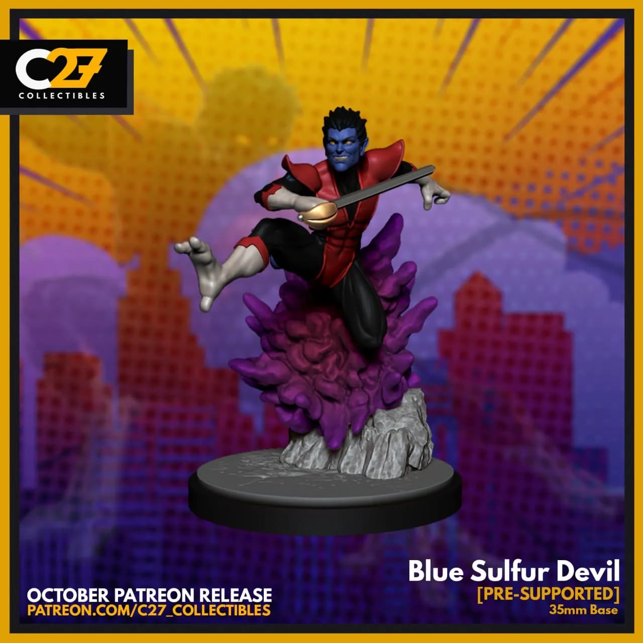 STL - Demonio azul de azufre